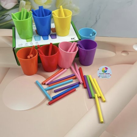 لعبة الأكواب الحسابية التعليمية للأطفال