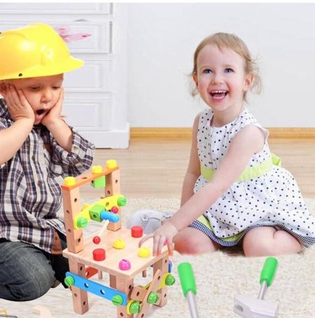مجموعة البناء الخشبية