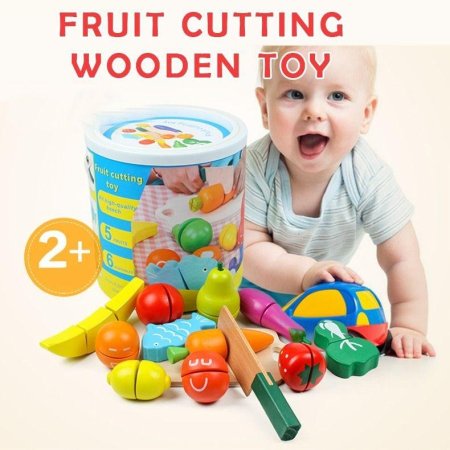 لعبة تقطيع الفواكه الخشبية