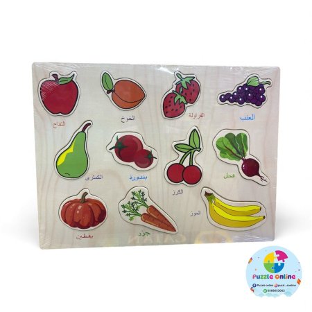 لوحة تطابق الأشكال الخشبية – فواكه