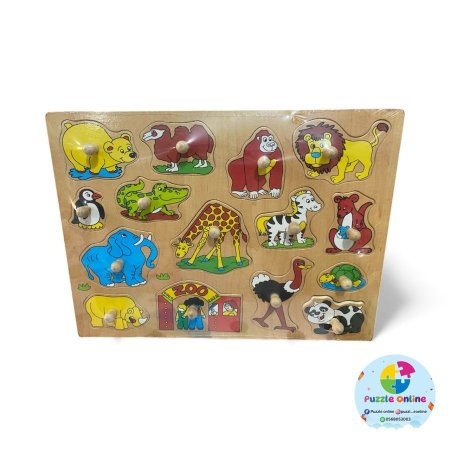 لوحة تطابق الأشكال الخشبية – حيوانات