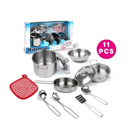 طقم أدوات مطبخ معدنية للأطفال