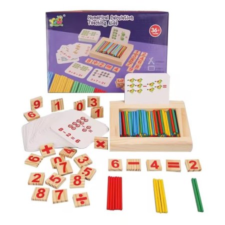 لعبة تعلّم الحساب الخشبية