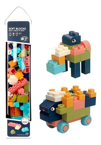 ليجو مطاط للأطفال – 100 قطعة من المرح والإبداع