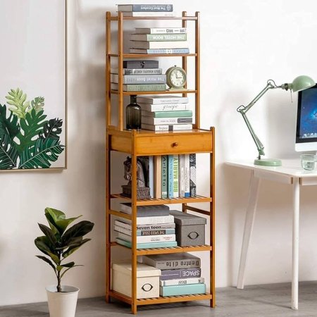 رف خشبي مع جرار